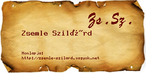Zsemle Szilárd névjegykártya